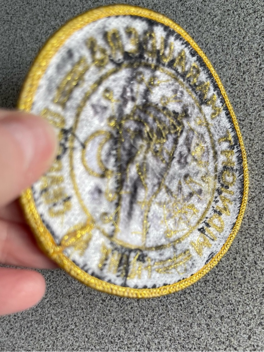 Midnight Marauders Embroidered Patch - Black & Gold - Picture 2 of 3